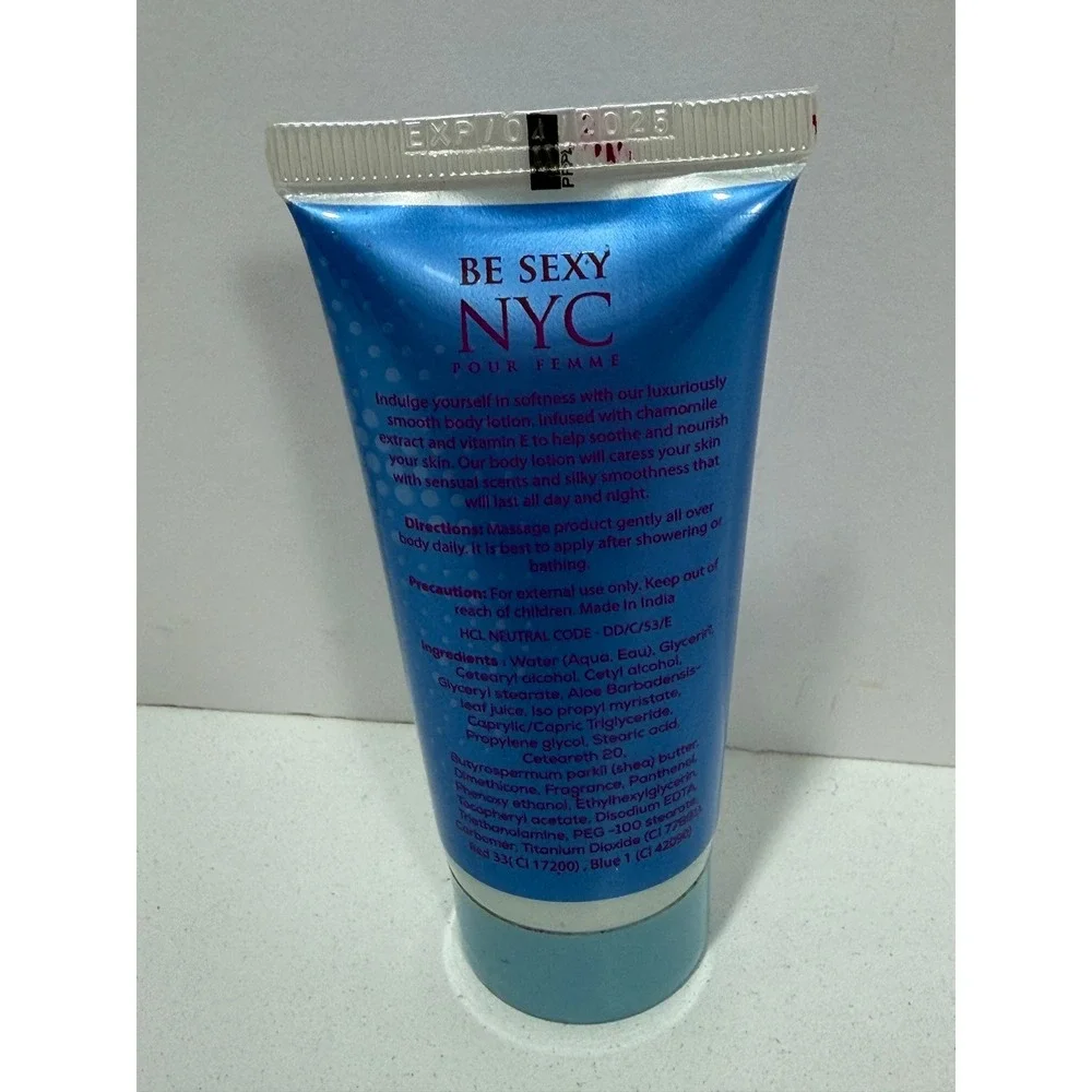 Be Sexy NYC Pour Femme Moisturising Body Lotion 50ml 1.7oz Travel Size Chamomile